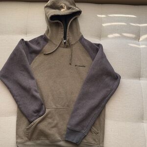 Columbia Olive Green and Gray Pullover Hoodie